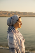 Close up side profile at the Sea of Galilee