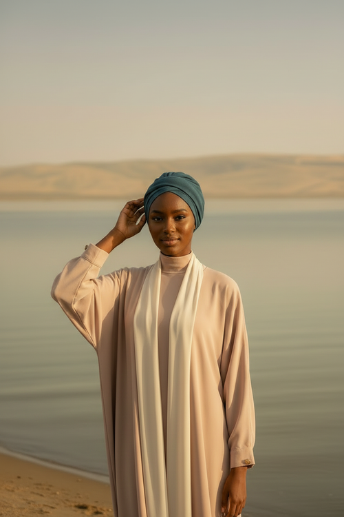 Hand on turban pose