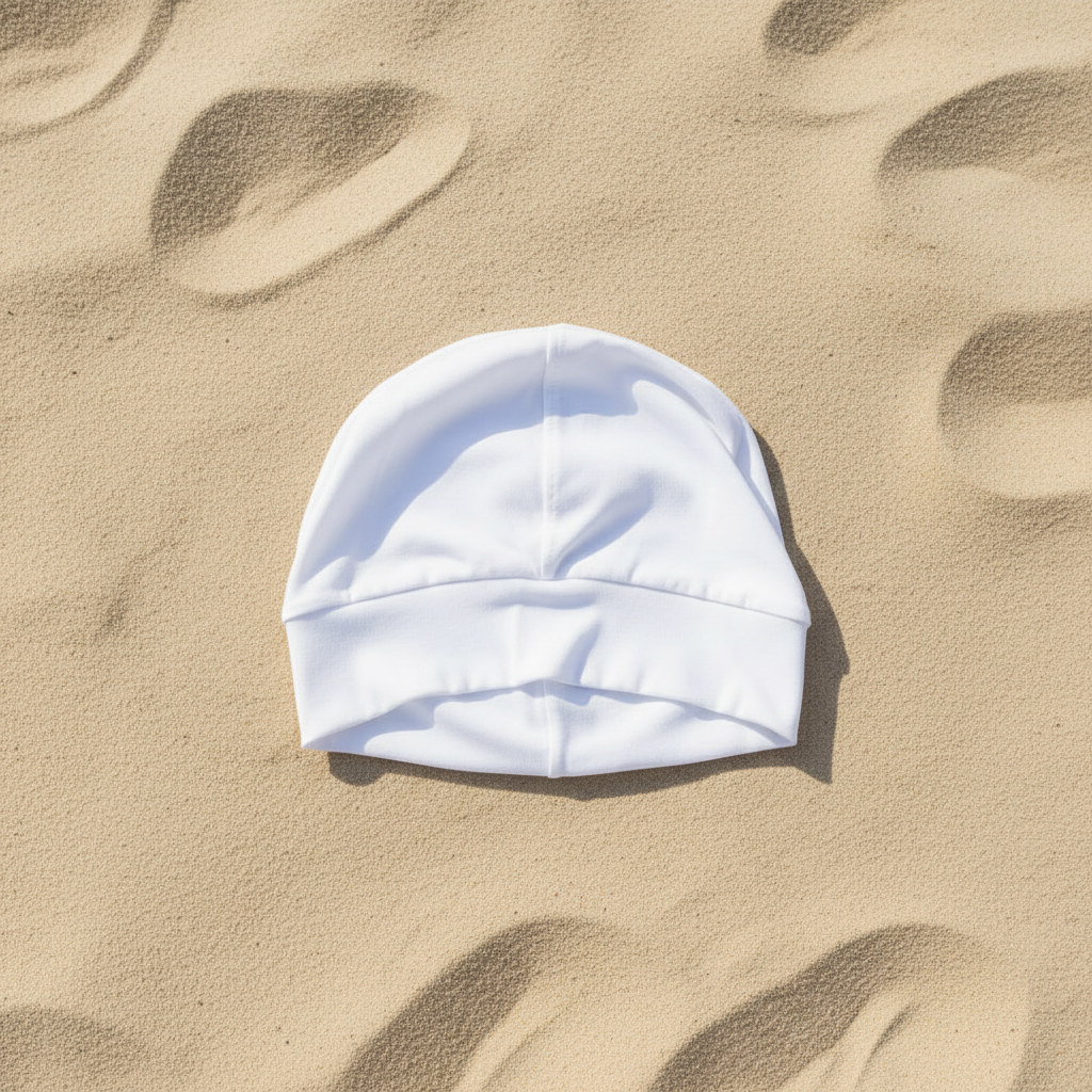 White undercap on sand